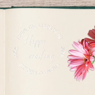  Happy Reading Custom Name From The Library  Embosser