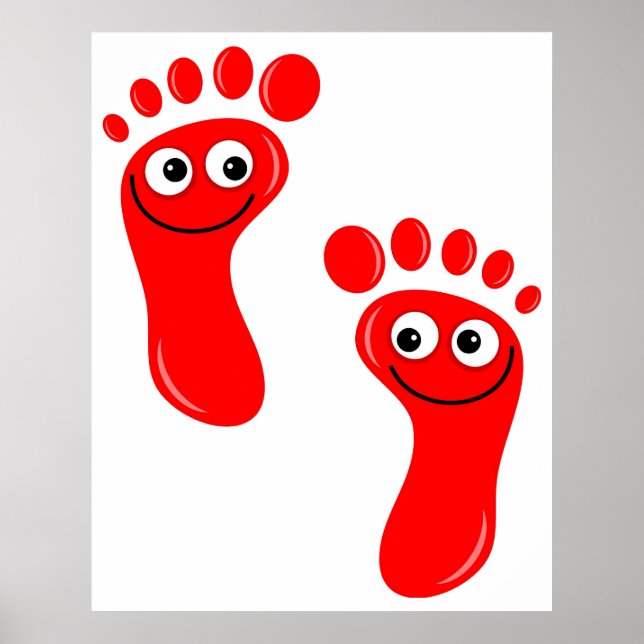 Happy Red Feet Poster (Front)