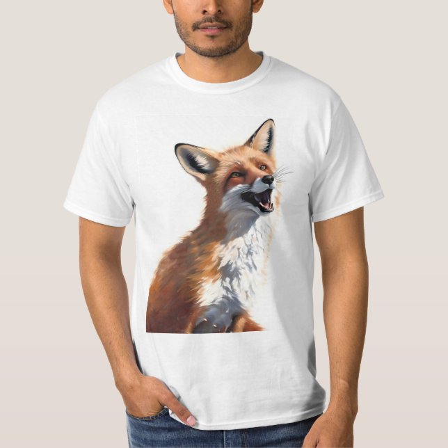 Happy Red Fox OWN ART Vixen Wild Nature T-Shirt (Front)