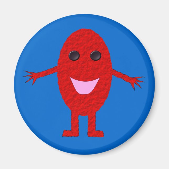 Happy Red Grape Magnet (Front)