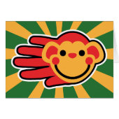 Happy Red Monkey Face (Front Horizontal)