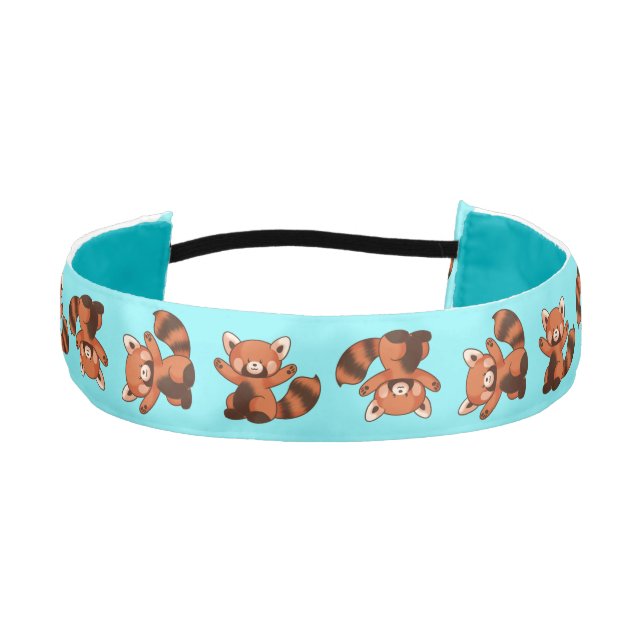 Happy Red Pandas Athletic Headband (Front)