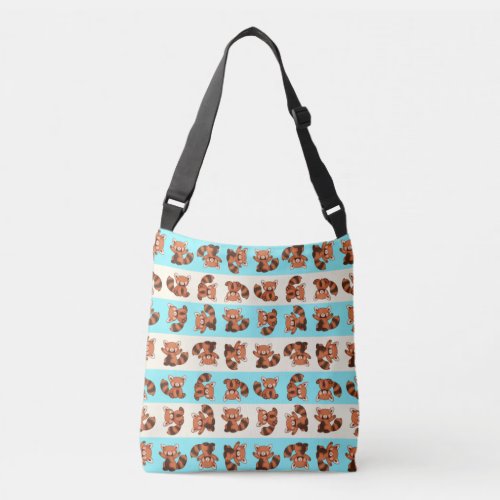 Happy Red Pandas Crossbody Bag