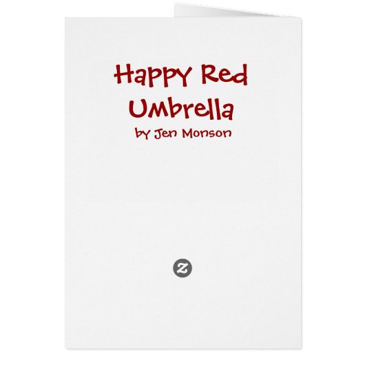 Happy Red Umbrella (Back)