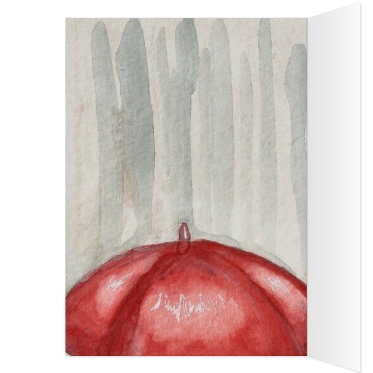 Happy Red Umbrella (Inside (Left))