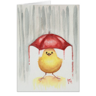 Happy Red Umbrella Cards