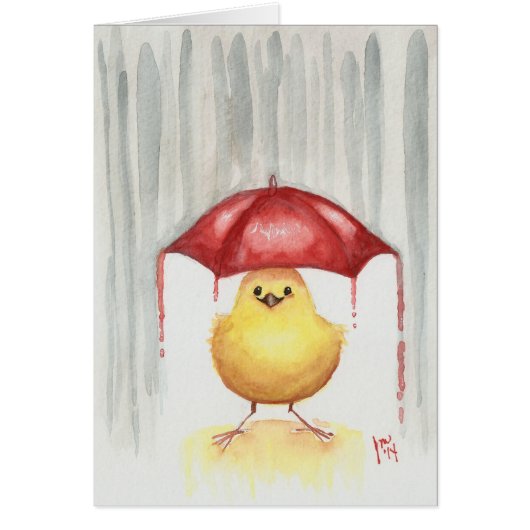 Happy Red Umbrella Cards (Front)
