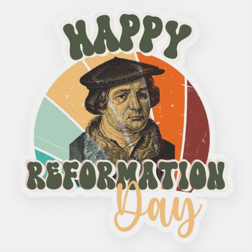 Happy Reformation Day Vintage Martin Luther Sticker