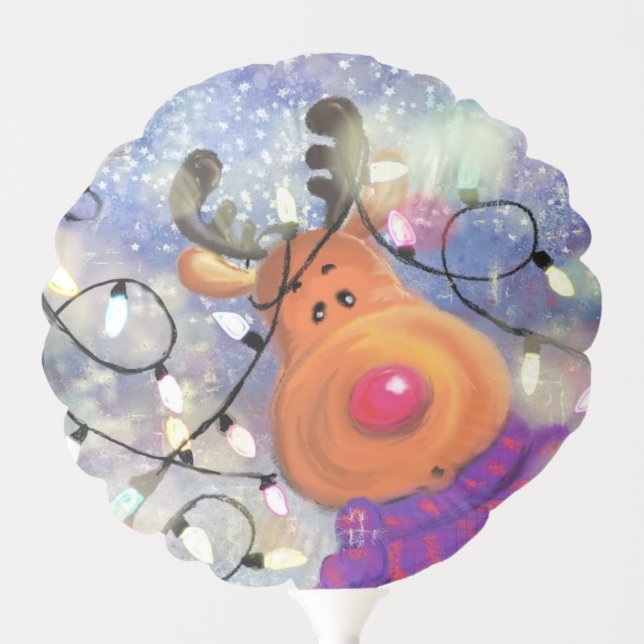 Happy Reindeer - Christmas Balloon (Front)