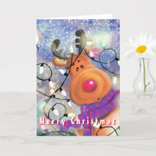 Happy Reindeer Christmas Card
