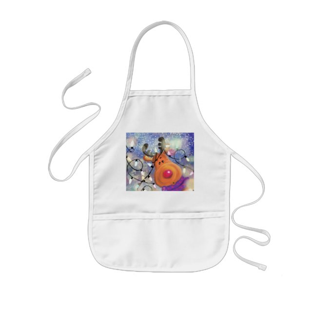 Happy Reindeer - Christmas Kids' Apron (Front)