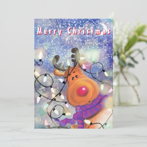 Happy Reindeer _ Merry Christmas _ Drawing