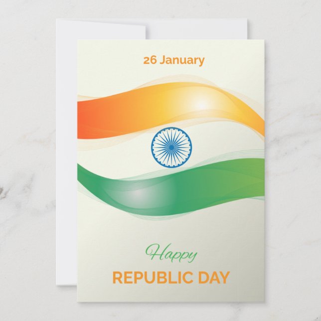 happy republic day india holiday card (Front)