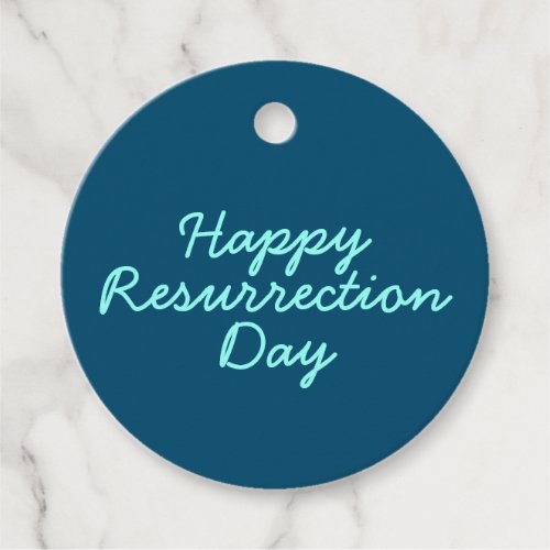 Happy Resurrection Day in Blue Favor Tags