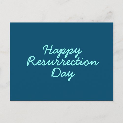 Happy Resurrection Day in Blue Postcard