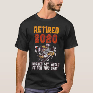 Happy Retirement 2020 Pilot Airplane Steward Crew T-Shirt