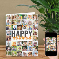 Happy Retirement 40 Pic Photo Collage Personalized
