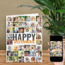 Happy Retirement 40 Pic Photo Collage Personalized Card