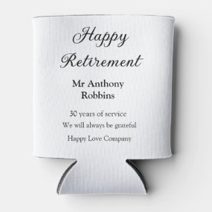 Happy retirement add name years of service retired can cooler