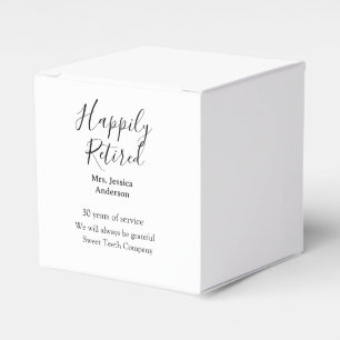 Happy retirement add name years of service retired favor boxes