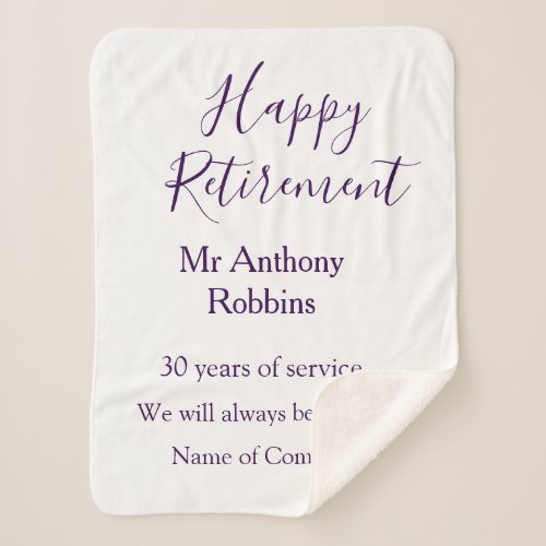 Happy retirement add name years of service retired