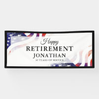 Happy Retirement Amercian Flag