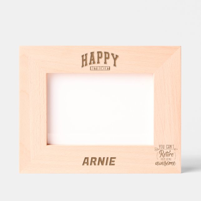 Happy Retirement Awesome! Engraved Frames (Front)