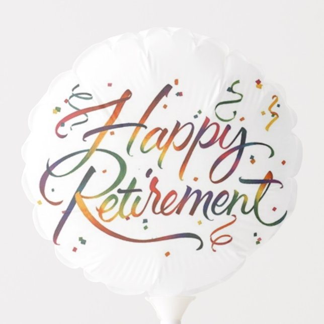 Happy Retirement Balloon (Happy Retirement Balloon Lettering Front!)