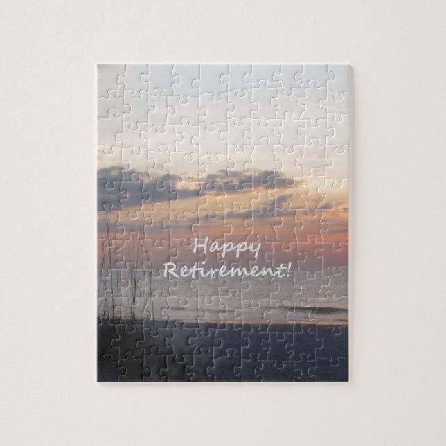 Happy Retirement Beach sunset Jigsaw Puzzle (Vertical)