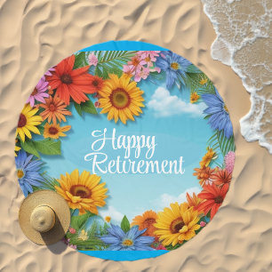 Happy Retirement Beach Towel