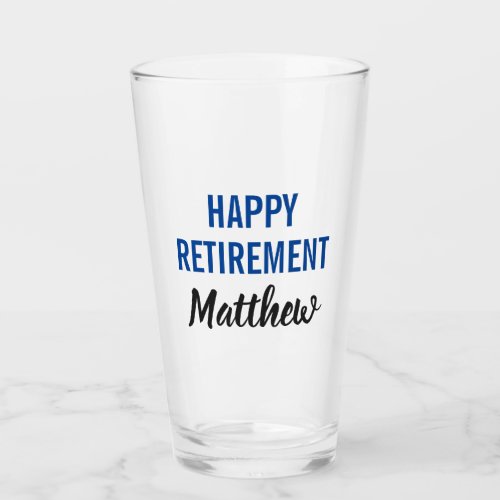 Happy Retirement Beer Pint Glass