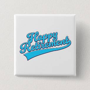 Happy Retirement Blue edition Button