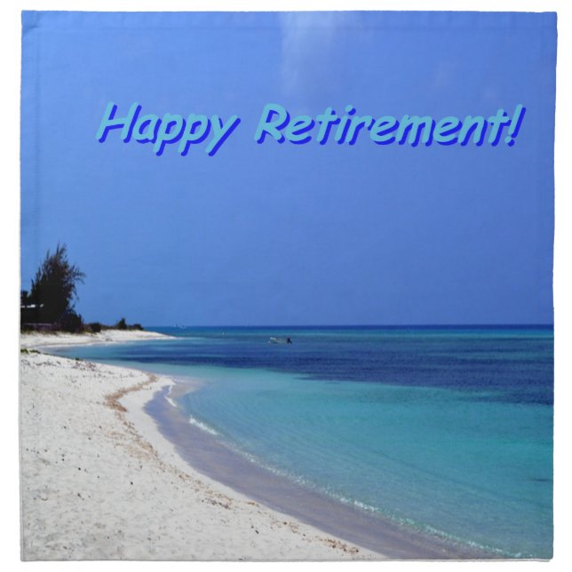 Happy Retirement - Blue sky, blue ocean Napkin (Front)