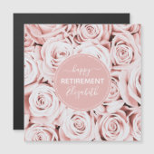 Happy Retirement blush pink roses name (Front/Back)