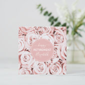 Happy Retirement blush pink roses name (Standing Front)