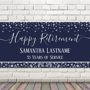 Happy Retirement Budget Confetti Banner