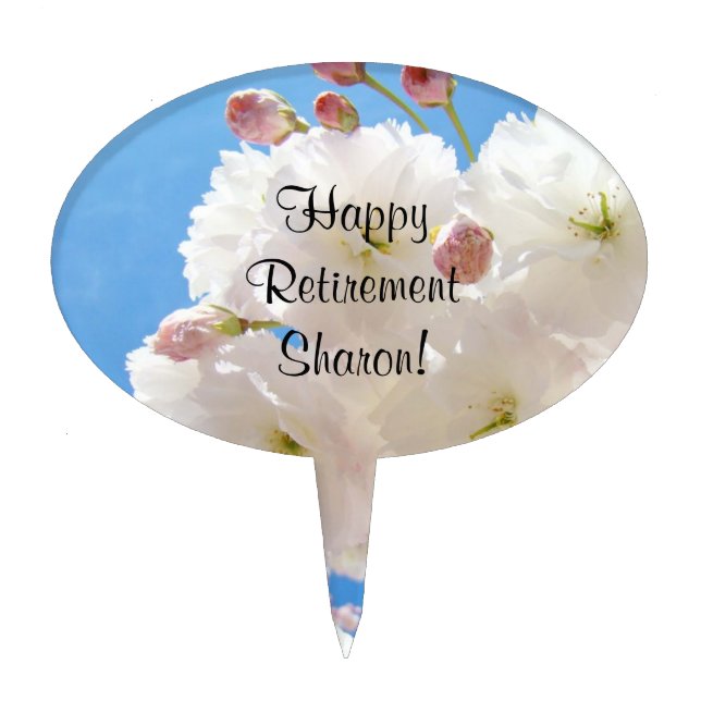 Happy Retirement cake Picks dessert Topper custom (Front)
