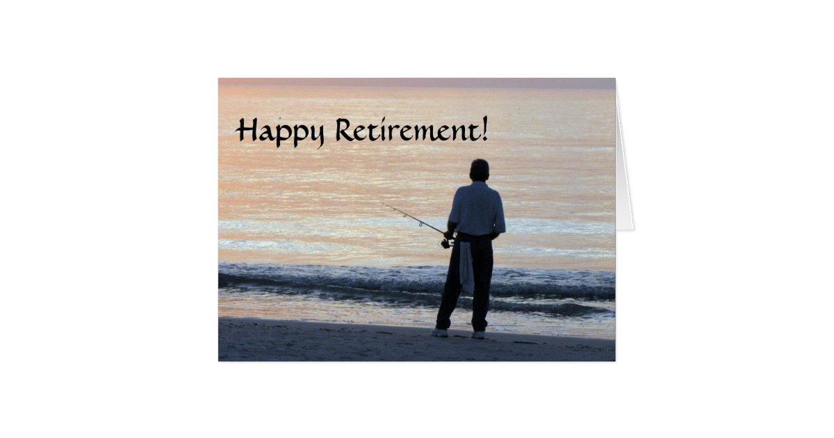 happy retirement card fishing zazzle