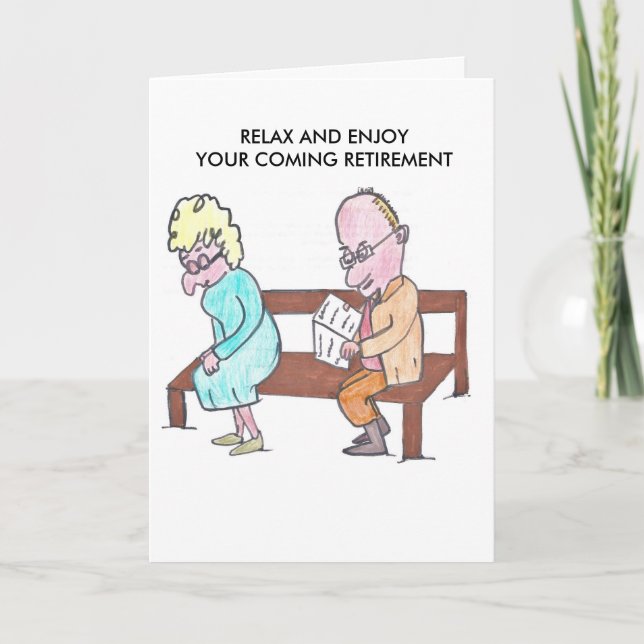 HAPPY RETIREMENT CARD - OLD COUPLE (Front)