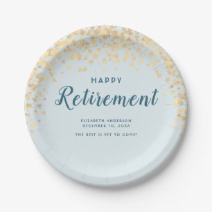 "Happy Retirement" Celebration Personalized Paper Plates