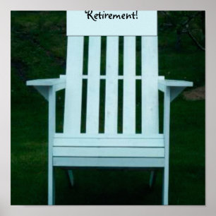 Happy Retirement Chair Poster