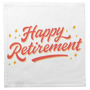 Happy Retirement Cloth Napkin