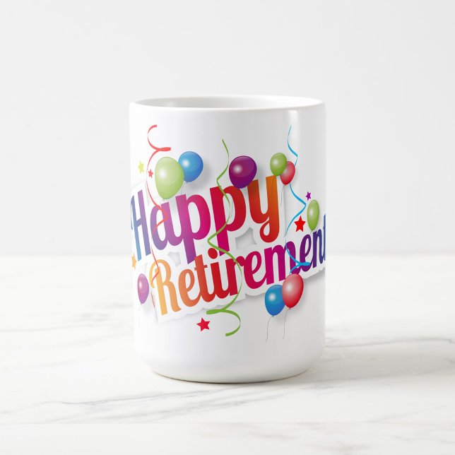 Happy Retirement Coffee Mug (Happy Retirement Colorful Letters Coffee Mug!)