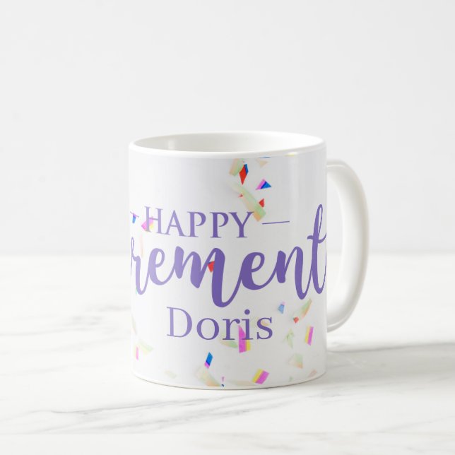 Happy Retirement Confetti Mug (Front Right)