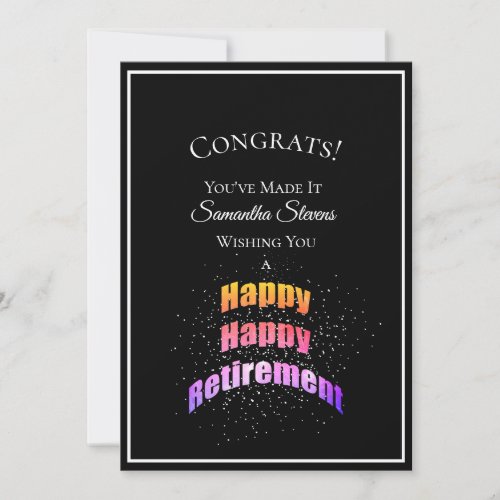 Happy Retirement Congrats Youve Made It Name Fun Card