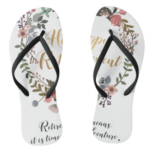 Happy Retirement Congratulations Wishes Gift Flip Flops