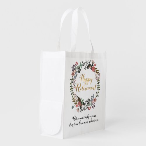 Happy Retirement Congratulations Wishes Gift Grocery Bag
