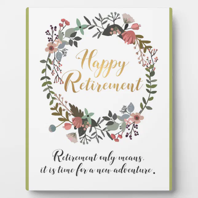 Happy Retirement Congratulations Wishes Gift Plaque | Zazzle