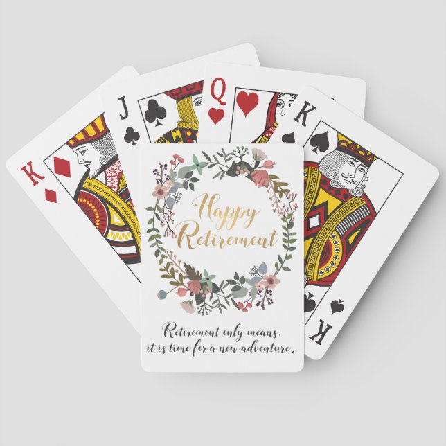 Happy Retirement Congratulations Wishes Gift Poker Cards (Back)
