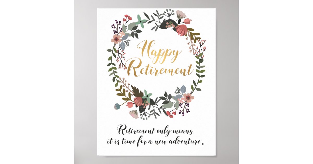 Happy Retirement Congratulations Wishes Gift Poster